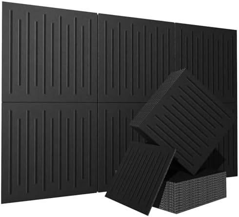6 Pack Decorative Acoustic Wall Panels, 60 x 40 in Coverage by Temgcuam