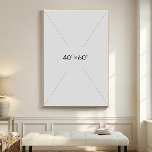 Extra Large Framed Teal Sage Green Abstract Wall Art, Vertical 40x60 In - Image 7