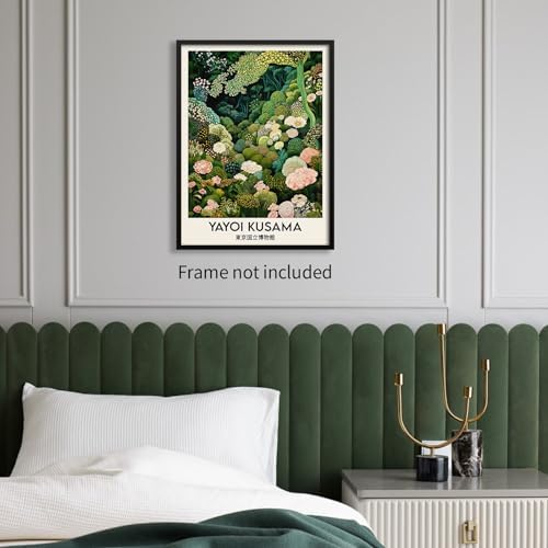 WIUHIO Yayoi Kusama Botanical Wall Art Vintage Japanese Nature Floral Poster - Image 3