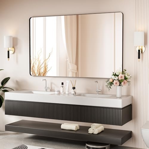 Black Bathroom Mirror 60X36 Inch Bathroom Vanity Mirror by Venusmiles