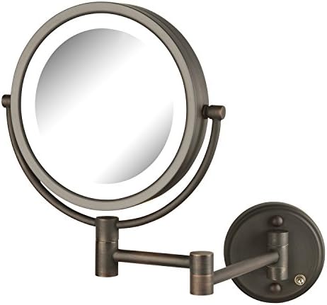 JERDON Lighted Wall-Mount Makeup Mirror by Jerdon