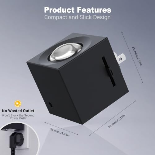 JandCase Night Lights Plug into Wall, 2 Pack Night Light Projector - Image 4