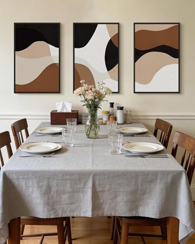 Drsoum Large 16x24in Black Abstract Framed Wall Art Decor Minimalist Geometry - Image 4