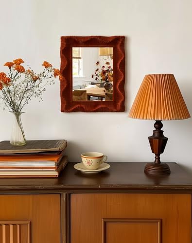 Small Wall Mirror with Cozy Flocking Touch - Image 2