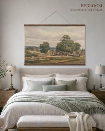 VIYYIEA Extra Large Canvas Wall Art, Vintage Countryside Scroll Print - Image 5