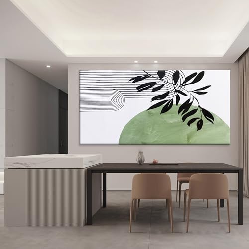 TAIJXAGSG Large Boho Green Wall Art - Image 6