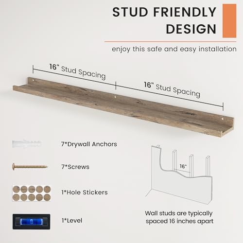 FLYJOE Picture Ledge Shelf, Floating Shelves - Image 5