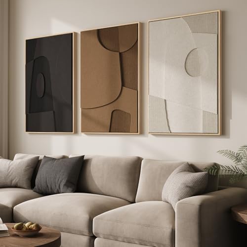 3D Textured Large Framed Abstract Wall Art - Image 2