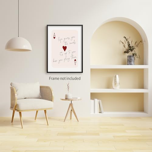 Heltrappe Poker wall art Lucky You Wall Art Red hearts Poker Posters Retro - Image 6