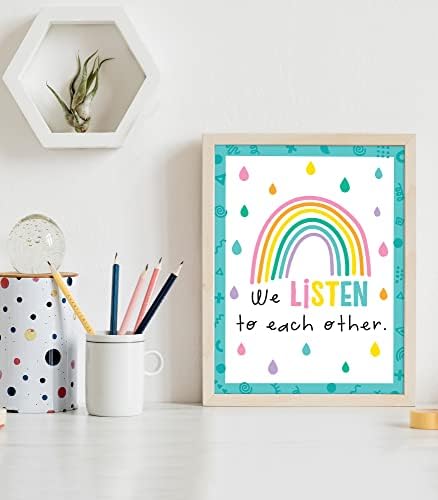Carson Dellosa Rules for a Happy Class Poster Set, Classroom Behavior Decor - Image 4