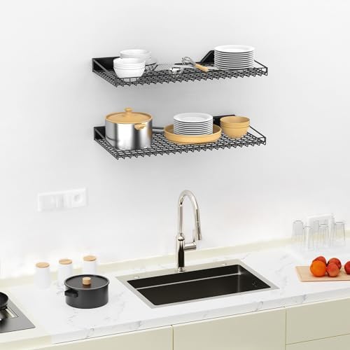 TORACK 2-Pack Wall Mounted Storage Shelves, 23.5" x 12" Wall Shelf - Image 4
