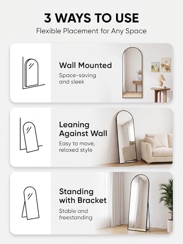 Full Length Mirror, Mirrors for Bedroom, Living Room Standing or Wall Leaning - Image 6