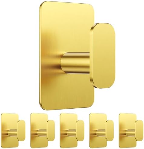 6 Pack Large Heavy Duty Wall Hooks - 26lb Max by Eowihor