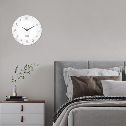 XNM Big Minimalist Glass Wall Clocks Battery Operated 16 Inch - Image 4