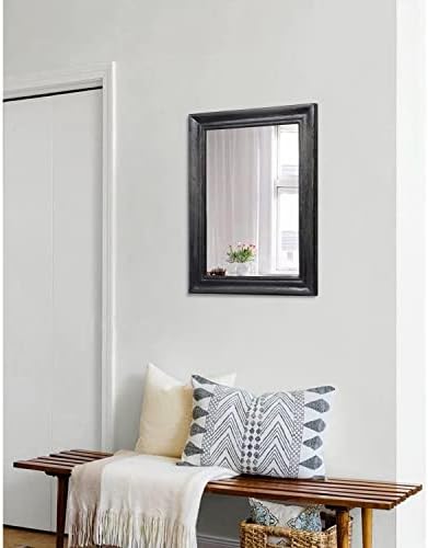 Mirrors for Wall with Black Wood Frame Large 20"x16" Rectangular Hanging - Image 4
