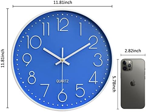 Large Digital Wall Clock 12 Inch Simple Silent Wall Clocks Decorative Clock - Image 2