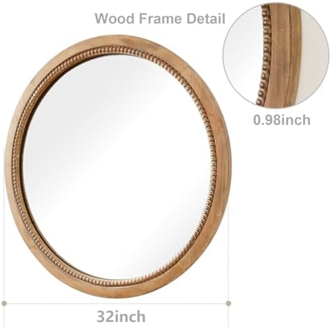 Round Wood Mirror - Image 2