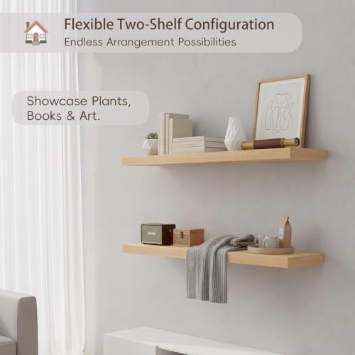 Lufia Floating Wall Shelves, MDF - Image 6