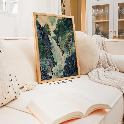 Japanese Landscape Prints Poster Abstract Nature Mountain Canvas Wall Art - Image 4