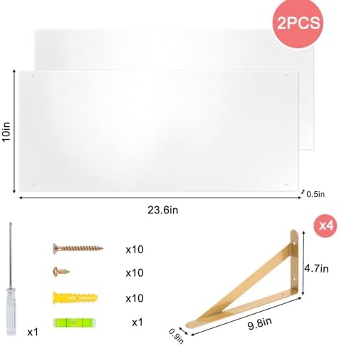 Fixwal 2pcs 10 in Deep Floating Shelves - Image 4