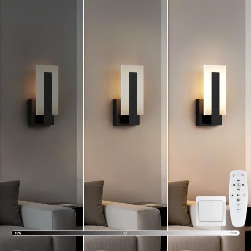 2 Pack Modern LED Wall Sconces, 9.7Inch 5W 3000K 4500K 6000K 10-10% Dimmable - Image 4
