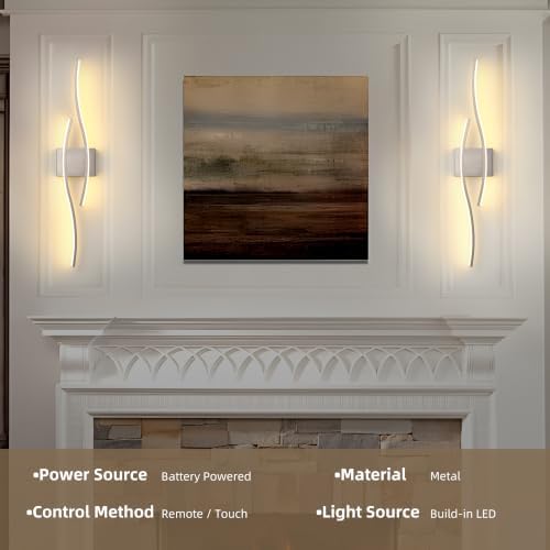 Wireless Wall Sconces Set of Two - Image 7