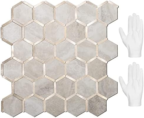 STICKGOO Hexagon Peel and Stick Backsplash Tile, Stick on Backsplash by STICKGOO