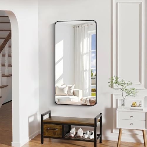 DESBING 24" x 48"Bathroom Mirror, Matte Black Wall Mirror - Image 2