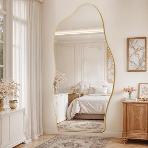 Antok Irregular Full Length Mirror, Standing Hanging Leaning Irregular Mirrors - Image 3