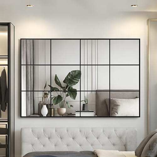 Antok Wall Mirror, Metal Framed Wall Mounted Mirror, Hanging or Leaning - Image 4