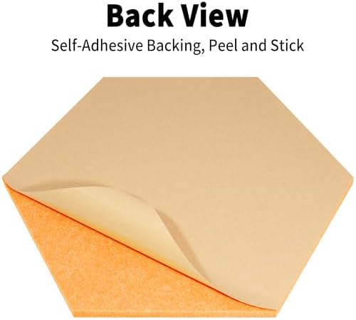 Hexagon Felt Corkboard for Office Frameless Self Adhesive, 10 Pack - Image 4