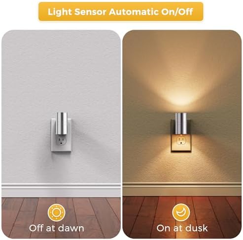 L LOHAS LED Night Light, Dimmable Night Lights Plug into Wall, Light Sensor - Image 4