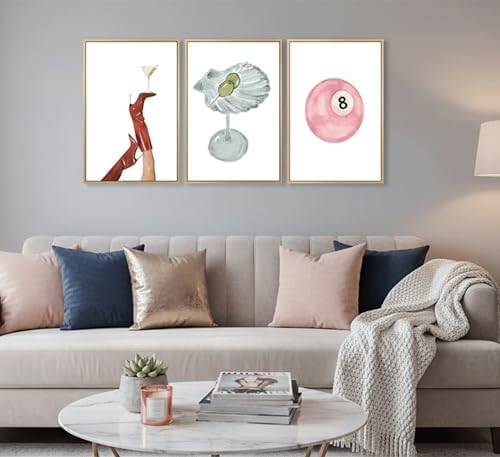 Funky Martini Posters Wall Art, Trendy Preppy Pictures Wall Decor.12x16in - Image 6