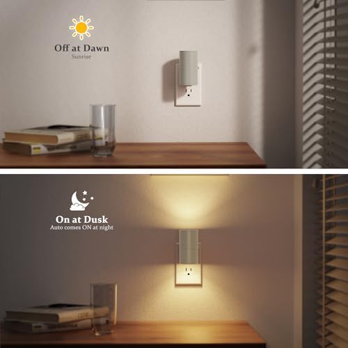 JandCase Night Lights Plug into Wall, Dimmable Gray Night Lights - Image 3