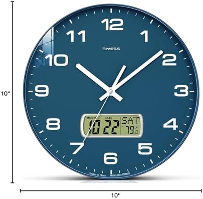 TIMESS 10-Inch Non-Ticking Analog Wall Clock - Image 6
