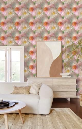 Yasinet Pink Floral Wallpaper Pink Vintage Wallpaper Floral Contact Paper Boho - Image 3