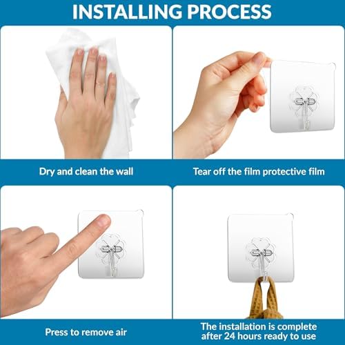 Wall Hooks Heavy Adhesive Duty Holds 33lb Max - Image 6