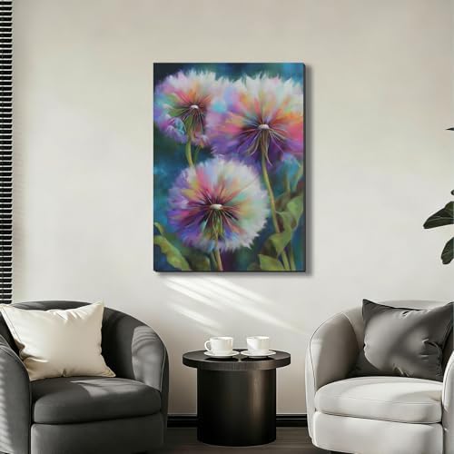ZERILYN Ship Next Day Vibrant Floral Canvas Art Dreamy Flower Wall Decor Modern - Image 7