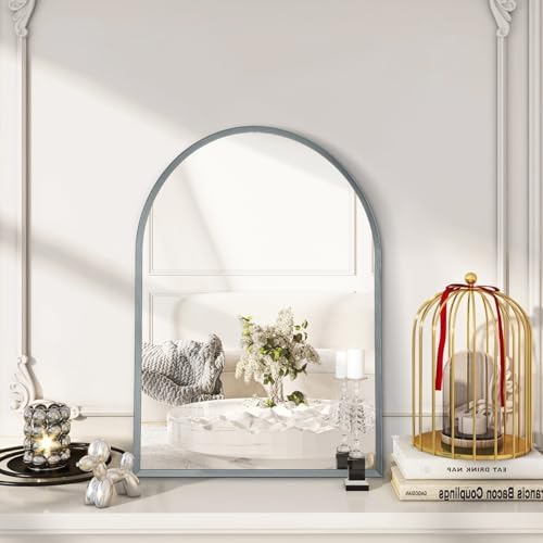 Arch Wall-Mounted Mirror Aluminum Alloy Frame Bathroom Wall Mirror - Image 4