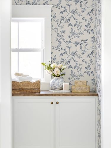 Orainege Vintage Peel and Stick Wallpaper Floral Birds Wallpaper - Image 7