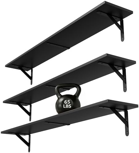 WOPITUES Long Wall Shelves 40″W x 8″D, Floating Book Shelves Max Load 65lbs by WOPITUESOfficial