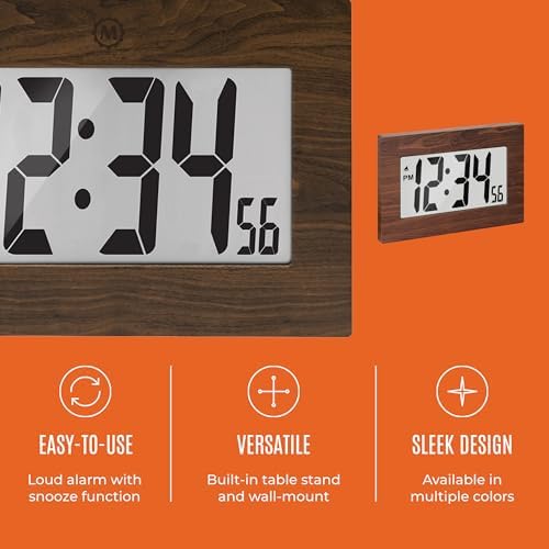 MARATHON CL030064WD Large Digital Wall Clock - Image 3