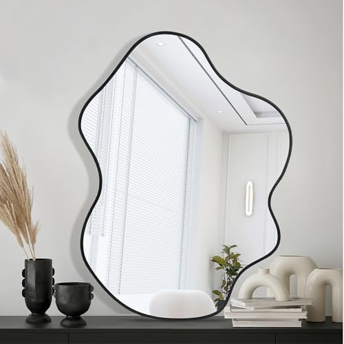 Black Irregular Bathroom 24 x 36 Inch Mirror - Image 4