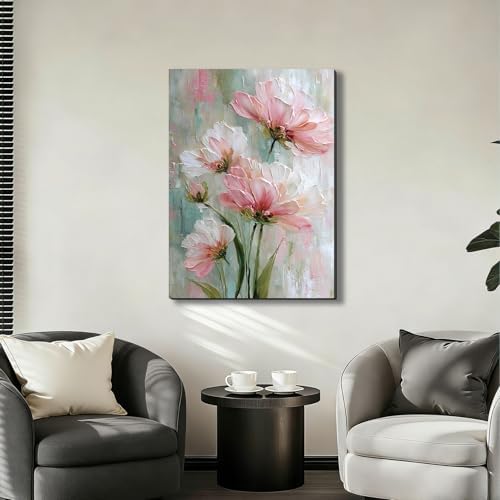 Ship Next Day Pink Floral Wall Art Canvas Prints Abstract Flower Pictures - Image 7