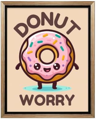 InkFlow Posters Donut Worry Canvas Poster by InkFlowPosters