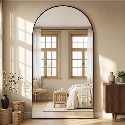 86"x46" Arched Full Length Mirror, Large Floor Mirror by Unknown