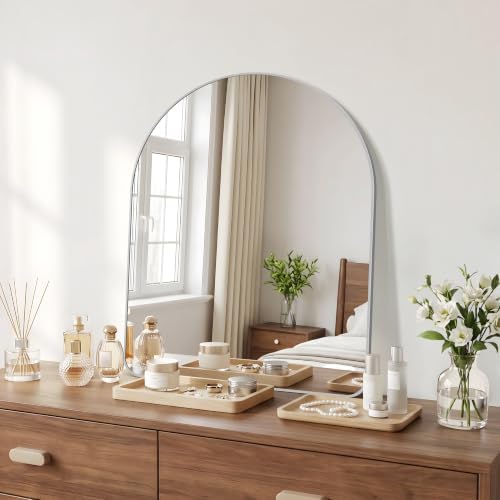 FORBATH Arched Bathroom Mirror 24x30 Inch, Hanging or Leaning Against Wall - Image 4