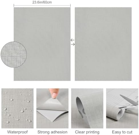Yun-aeon Beige Grasscloth Peel and Stick Wallpaper Texture Contact Paper - Image 6