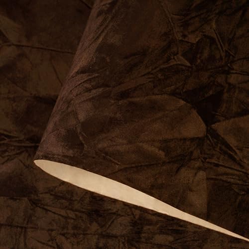 CRE8TIVE Brown Crinkle Crushed Felt Drawer Liners 12"x80" Self Adhesive Velvet - Image 7
