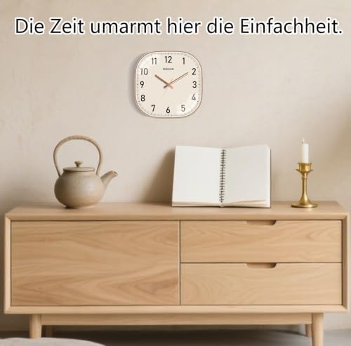 Wall Clocks Battery Operated, 12 Inch Silent Wall Clock, Non Ticking Square - Image 2